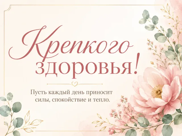 Открытка «Крепкого здоровья»