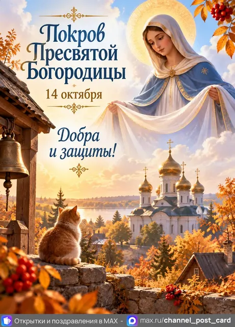 С Покровом Пресвятой Богородицы — открытка «Покров»
