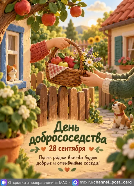 Открытка «День добрососедства»