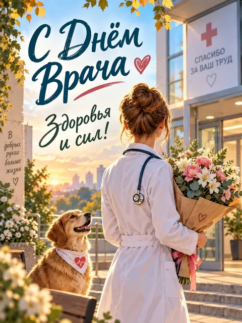 С Днем Врача — открытка «День врача»