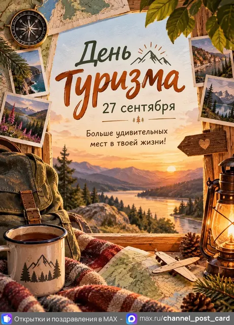 С Международным Днём Туризма — открытка «День туризма»