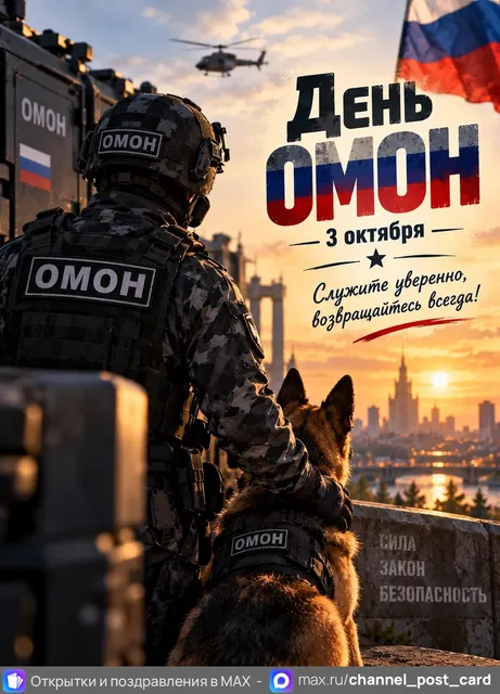 С Днем ОМОН — открытка «День ОМОН»