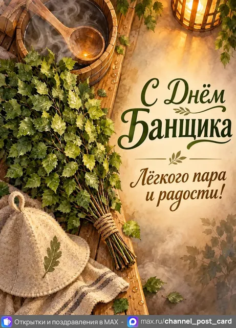 С Днём Банщика — открытка «День банщика»