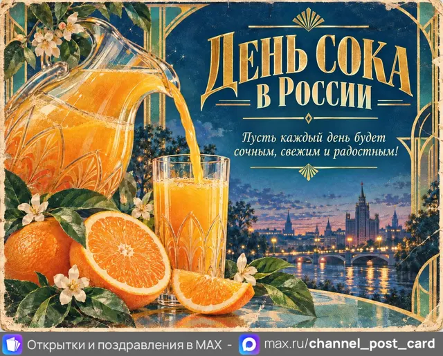 Открытка «С Днём Сока»