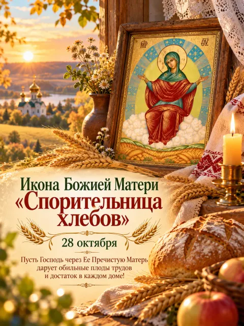 Открытка «Икона Божией Матери «Спорительница хлебов»»
