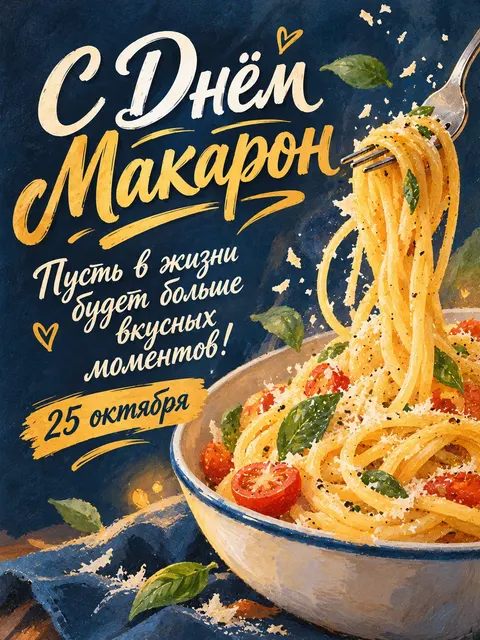 С Днем Макарон — открытка «Всемирный день макарон»