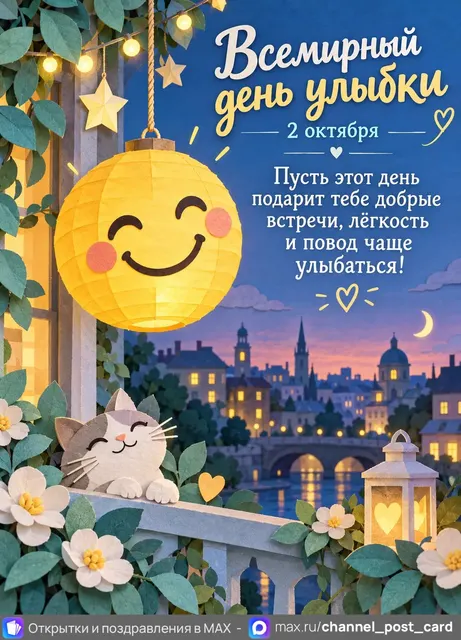 С Днем Улыбки — открытка «Всемирный день улыбки»