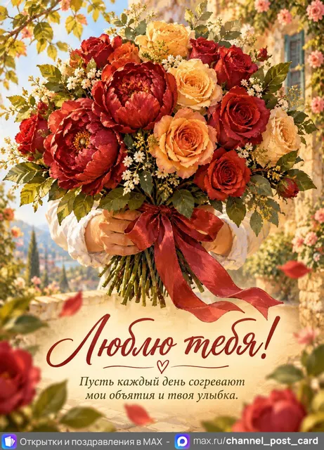 Открытка «Люблю тебя»