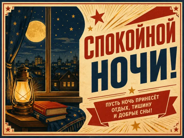 Открытка «Спокойной ночи»