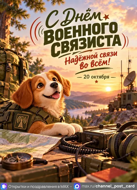 С Днём Военного Связиста — открытка «День военного связиста»