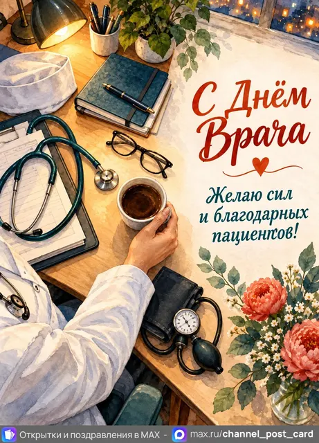 С Днём Врача — открытка «День врача»