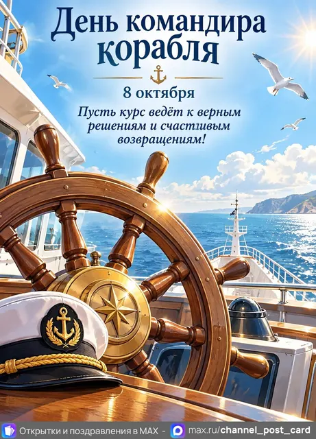 С Днём Командира Корабля — открытка «День командира корабля»