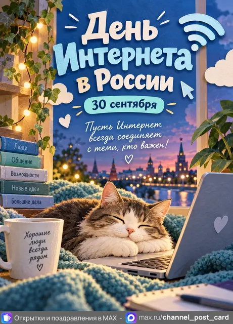 Открытка «День Интернета в России»