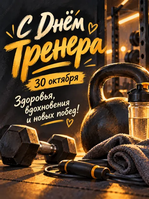 С Днём Тренера — открытка «День тренера»