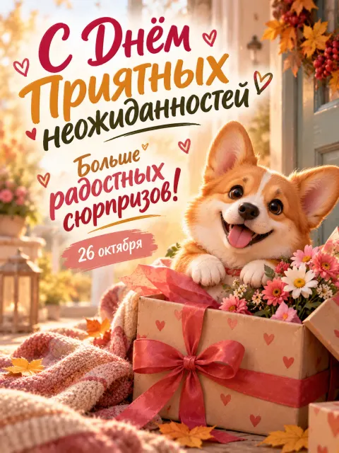 С Днём приятных неожиданностей — открытка «День приятных неожиданностей»