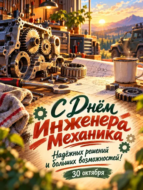 С Днём Инженера Механика — открытка «День инженера-механика»