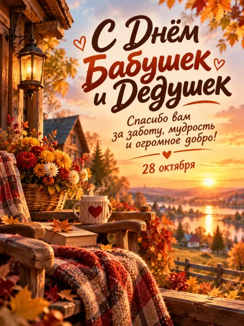 С Днём Бабушек и Дедушек — открытка «День бабушек и дедушек»