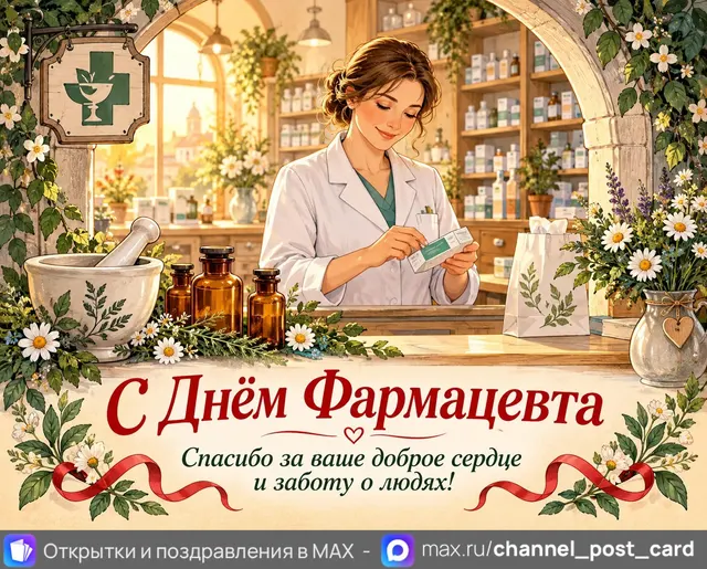 Открытка «Всемирный день фармацевта»
