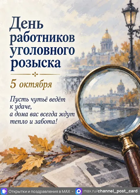 С Днём Работников уголовного розыска — открытка «День работников уголовного розыска»