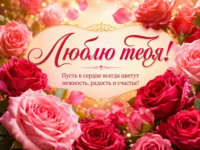 Открытка «Люблю тебя»