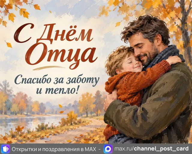 С Днём Отца — открытка «День отца»