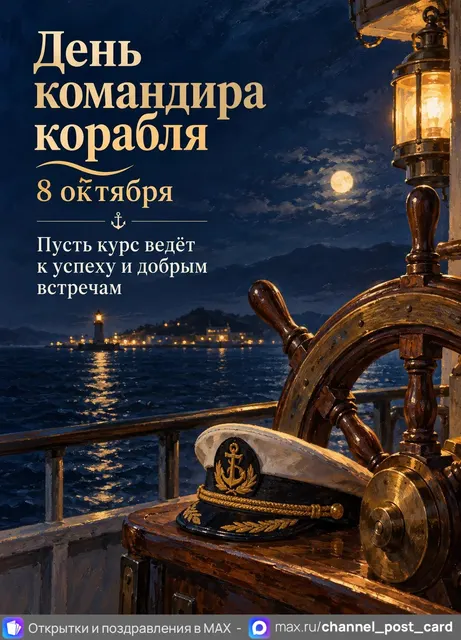 С Днём Командира Корабля — открытка «День командира корабля»