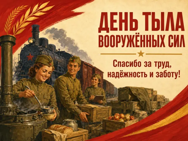 Открытка «День Тыла вооруженных сил»