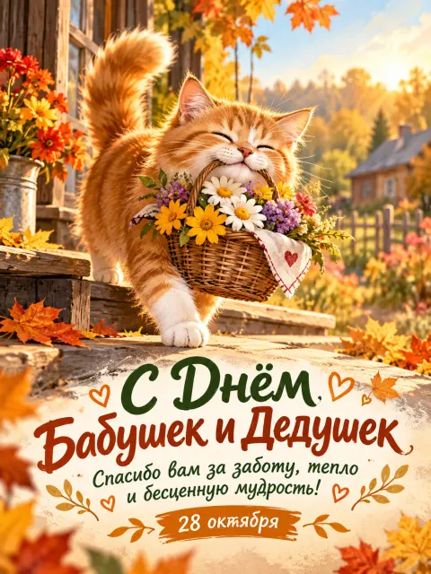 С Днём Бабушек и Дедушек — открытка «День бабушек и дедушек»