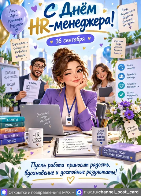 Открытка «С Днем HR менеджера»