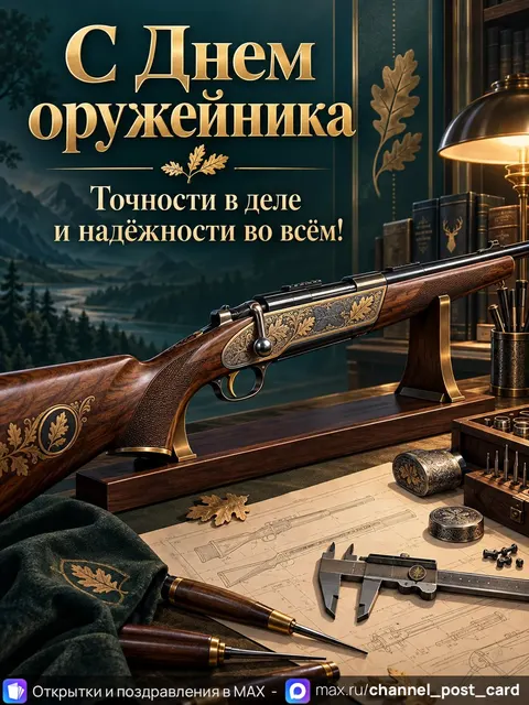 Открытка «С Днем Оружейника»