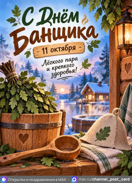 С Днём Банщика — открытка «День банщика»
