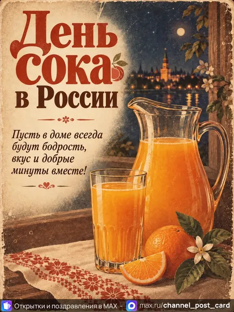 Открытка «С Днём Сока»