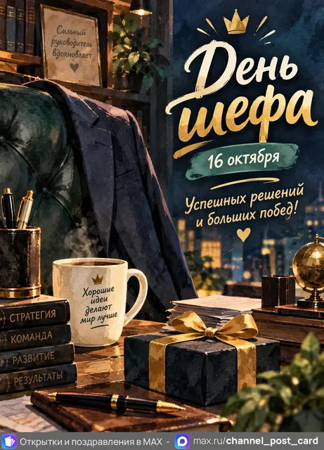 С Днем Шефа — открытка «День шефа»