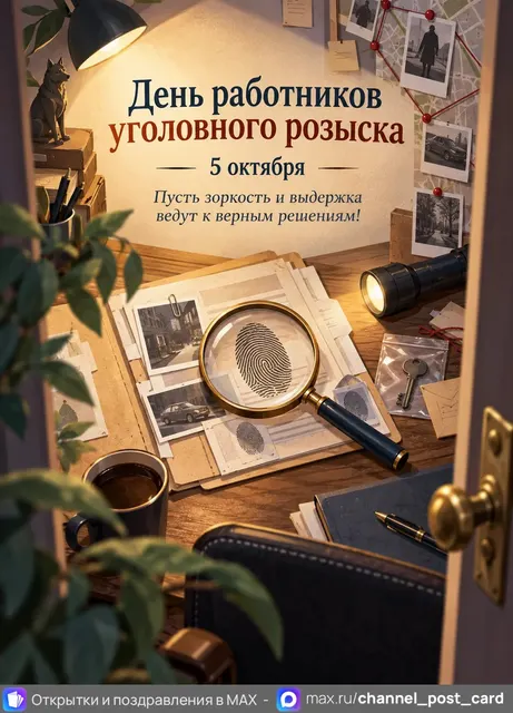С Днём Работников уголовного розыска — открытка «День работников уголовного розыска»