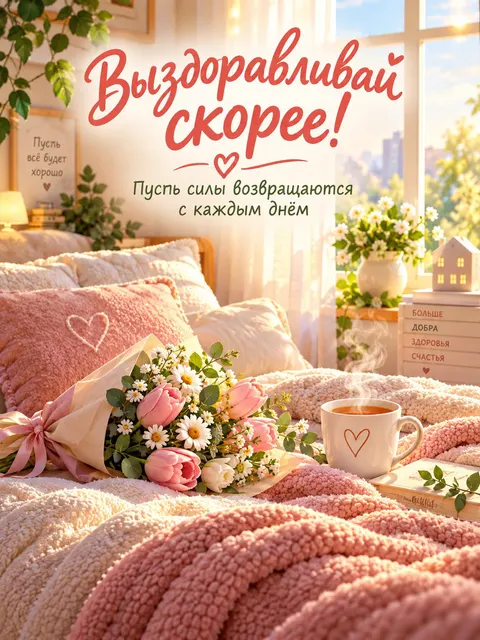 Открытки «Выздоровление»