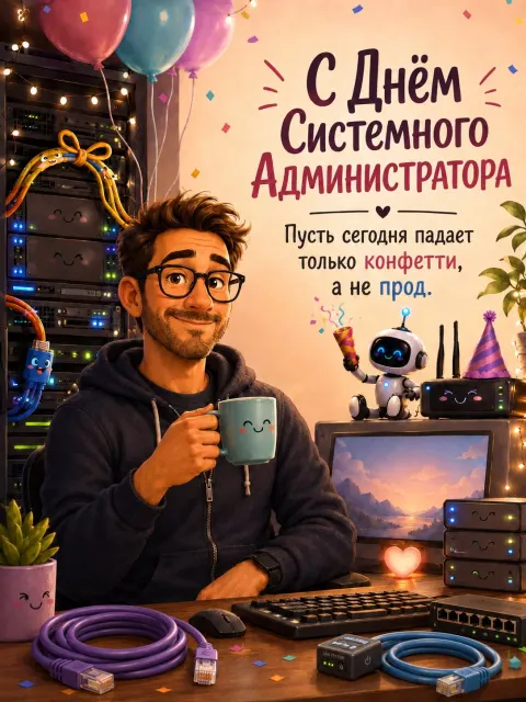 Открытка «С Днем Системного Администратора»