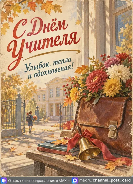 С Днём Учителя — открытка «День учителя»
