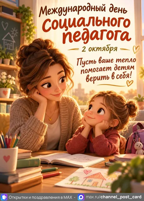 С Днем социального педагога — открытка «Международный день социального педагога»