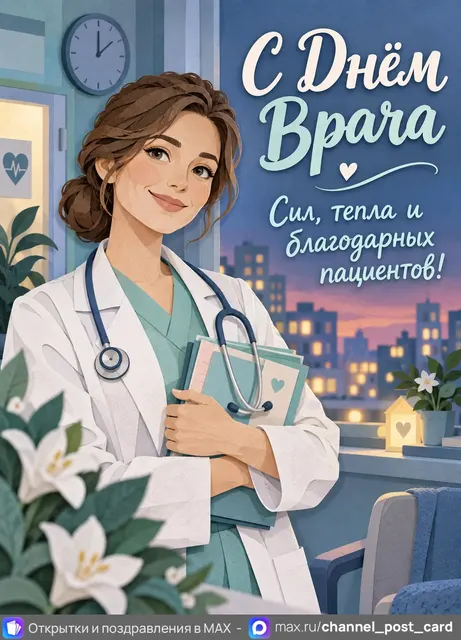 С Днём Врача — открытка «День врача»