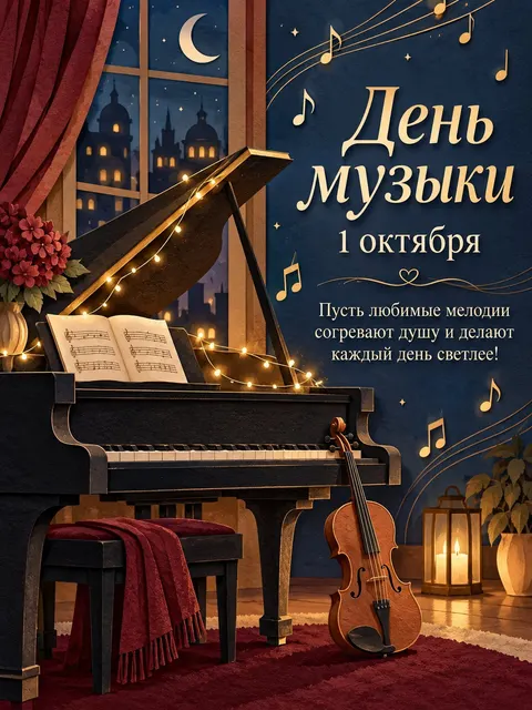Открытка «День музыки»