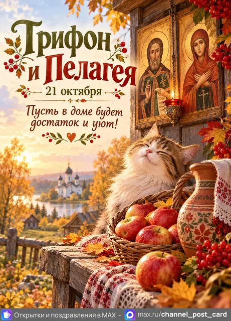Открытка «Трифон и Пелагея»