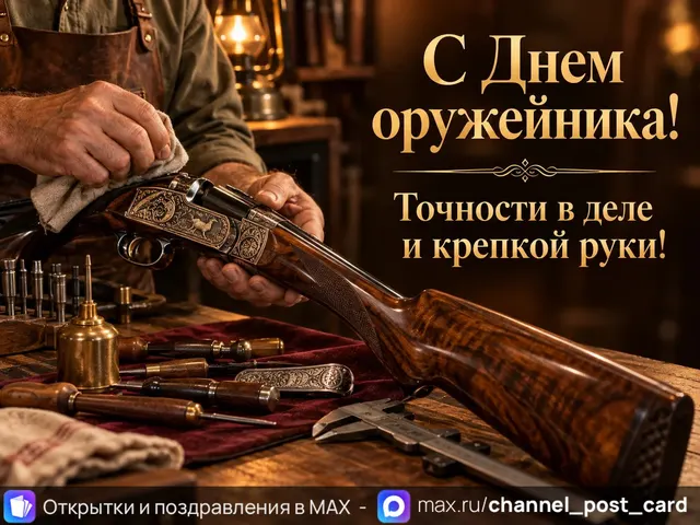 Открытка «С Днём Оружейника»