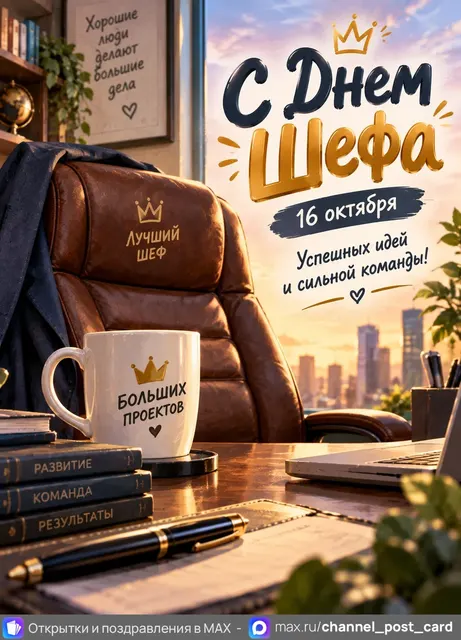 С Днем Шефа — открытка «День шефа»