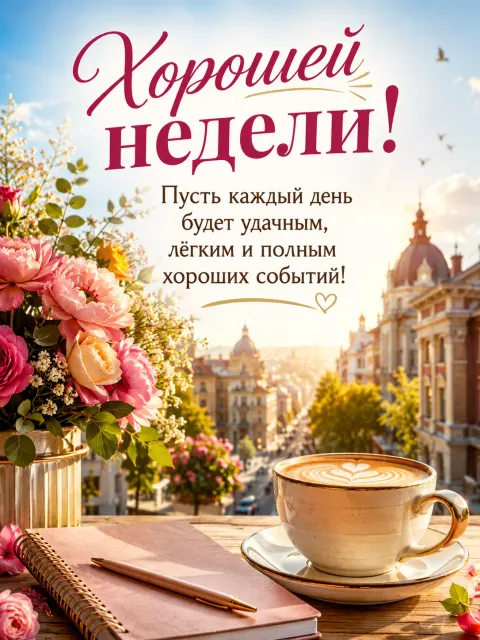 Открытка «Хорошей недели»