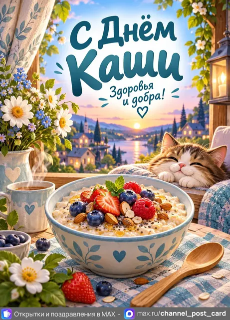 С Днём Каши — открытка «Всемирный день каши»