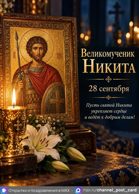 Открытка «Великомученик Никита»
