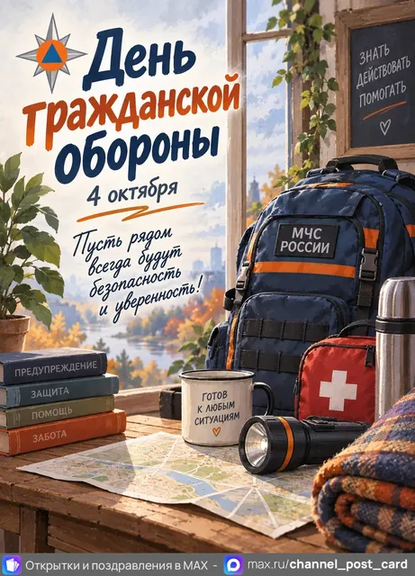 С Днем Гражданской обороны — открытка «День гражданской обороны»