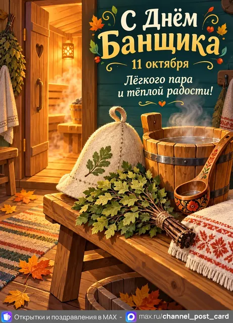 С Днём Банщика — открытка «День банщика»