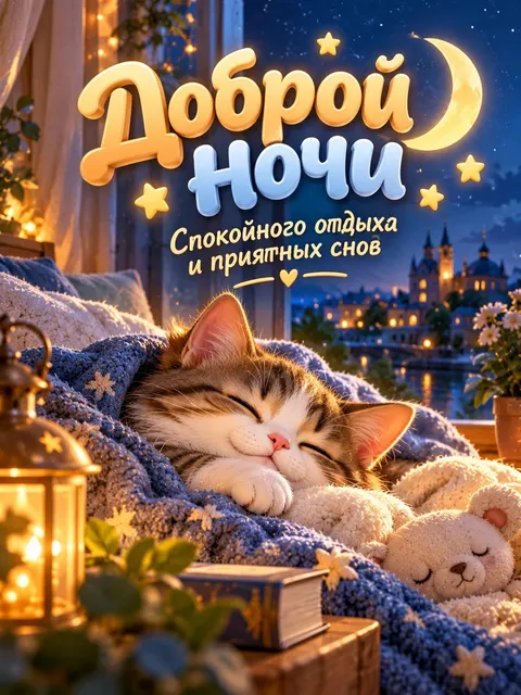 Открытка «Доброй ночи»