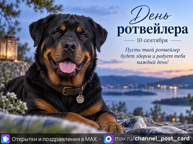 Открытка «День ротвейлера»